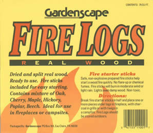 Bundled firewood with or without fire starters